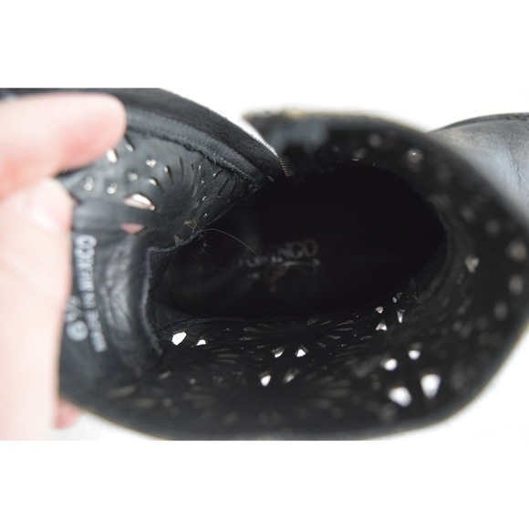 Old Gringo Boots Reeve 6.5 B Black Leather Studded Cutout Western Ankle Boots - Picture 7 of 8